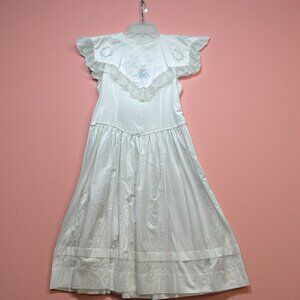 Girl's Heirloom Collection Size 12 Years DRESS Cream Color Embroidered Collar